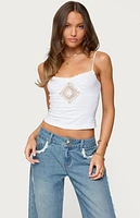 Edikted Morena Lacey Tank Top