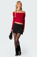 Edikted Crossover Off The Shoulder Top