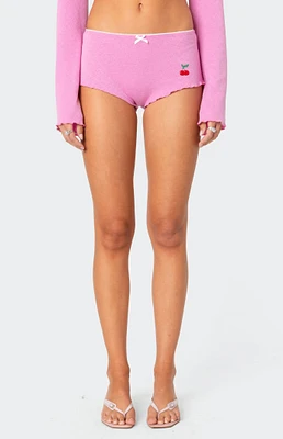 Edikted Cherrie Pointelle Shorts