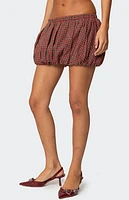 Edikted Marlene Plaid Bubble Mini Skirt