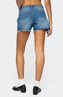 Edikted Scottie Low Rise Denim Shorts