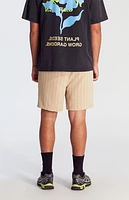 Pacsun Tan Striped Volley Shorts