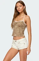 Edikted Gal Leopard Print Tank Top