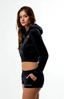True Religion Crystal Lips Velour Micro Hot Shorts