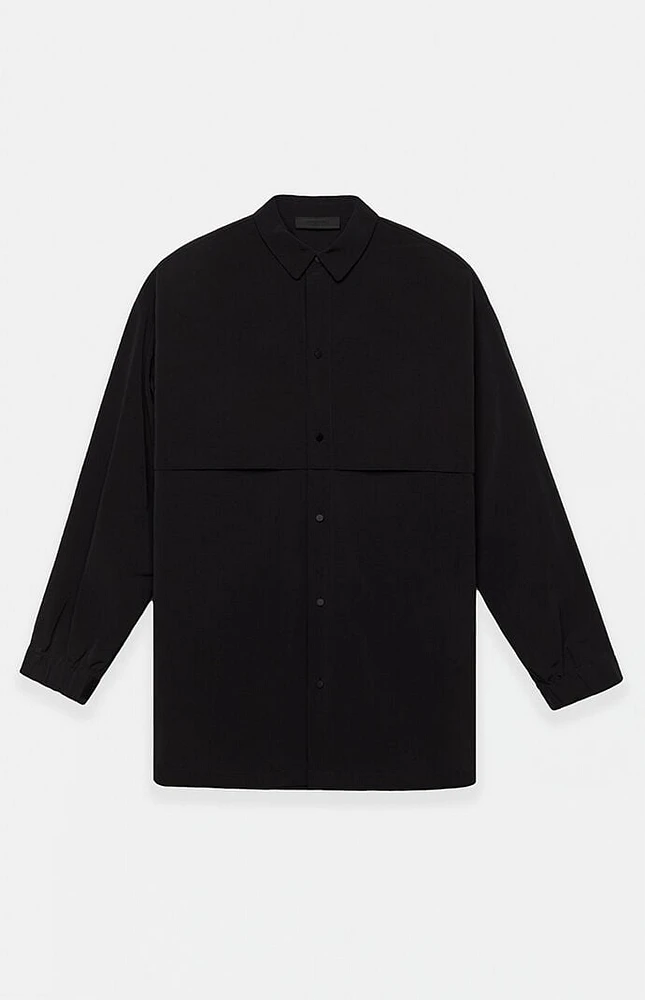 Fear of God Essentials Black Military Nylon Overshirt Jacket