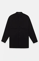 Fear of God Essentials Black Military Nylon Overshirt Jacket