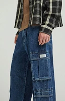 PacSun Dark Indigo Baggy Cargo Jeans