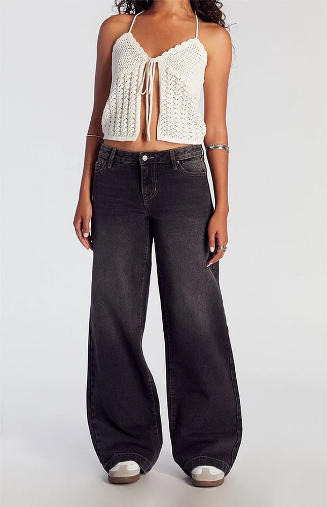 Pacsun Casey Low Rise Baggy Jeans Black Tinted