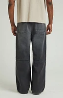 PacSun Black Panel Knee Extreme Baggy Jeans