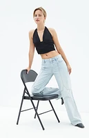Pacsun Casey Light Indigo Star Low Rise Baggy Jeans