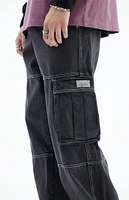 PacSun Black Extreme Baggy Cargo Jeans