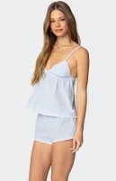 Edikted Danna Pinstripe Babydoll Tank Top