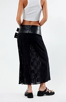 WEWOREWHAT Double Belt Midi Skort