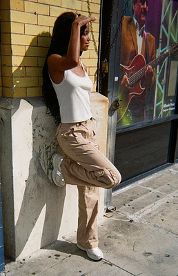 John Galt Light Brown Kim Cargo Pants