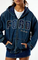 FORD Mustang Denim Workwear Hooded Jacket