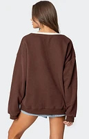 Edikted 76 Oversized V Neck Sweater