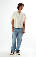Pacsun Cream Arlo Oversized Camp Shirt