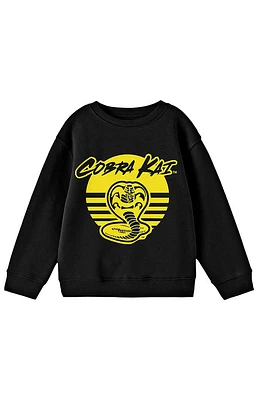 Kids Cobra Kai Yellow Circle Crew Neck Sweatshirt