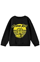 Kids Cobra Kai Yellow Circle Crew Neck Sweatshirt