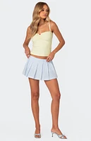 Edikted Nera Striped Pleated Skort