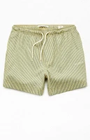 PacSun Striped Seersucker 4.5" Swim Trunks