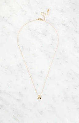LA Hearts A Initial 14K Gold Plated Necklace