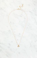 LA Hearts A Initial 14K Gold Plated Necklace