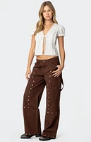 Edikted Studded Low Rise Carpenter Jeans