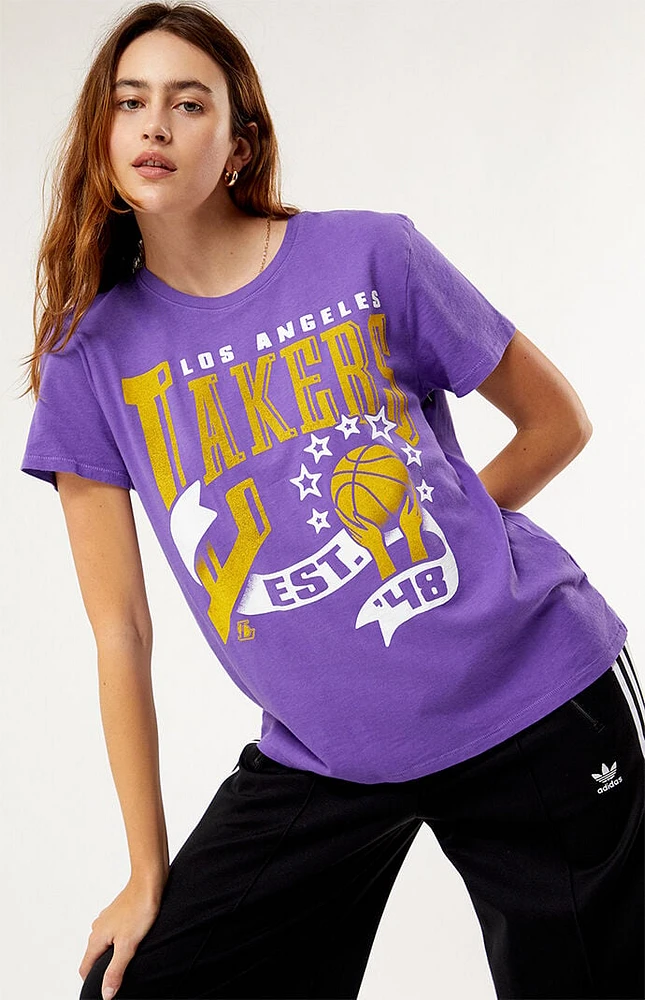 Junk Food Los Angeles Lakers Banner Vintage T-Shirt