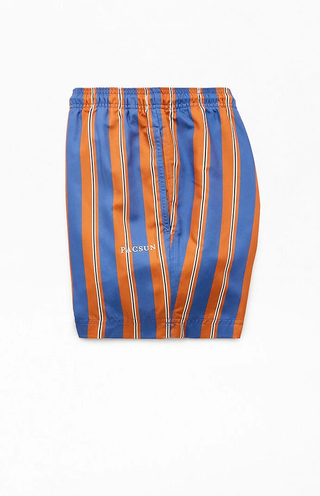 PacSun Cannes Striped 4.5" Swim Trunks