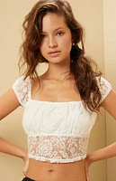 Beverly and Beck Short Sleeve Lace Top