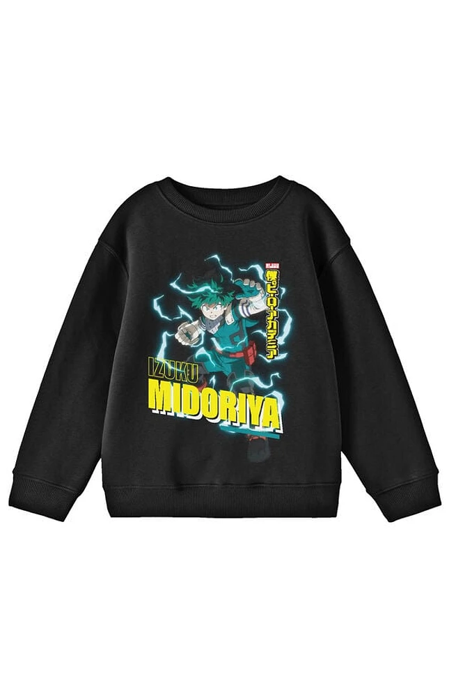 Kids My Hero Academia Izuku Midoriya Crew Neck Sweatshirt