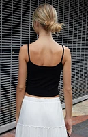 John Galt Black Knit Tank Top