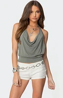 Edikted Arie Cowl Neck Halter Top