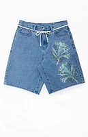 The Met x Pacsun Moon Flask Lily Baggy Denim Shorts