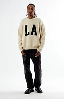 Pacsun Cream Los Angeles Crew Neck Sweater