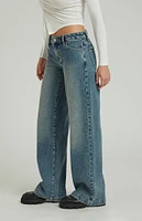 PacSun Casey Medium Indigo Low Rise Baggy Jeans