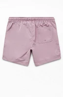 PacSun Solid Nylon 6.5" Swim Trunks