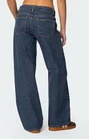 Edikted Funky Stitch Low Rise Jeans