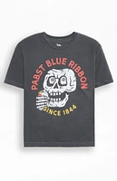 Pabst Blue Ribbon Skull Cropped T-Shirt