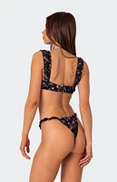 Edikted Floral Scrunch Cupped Bikini Top