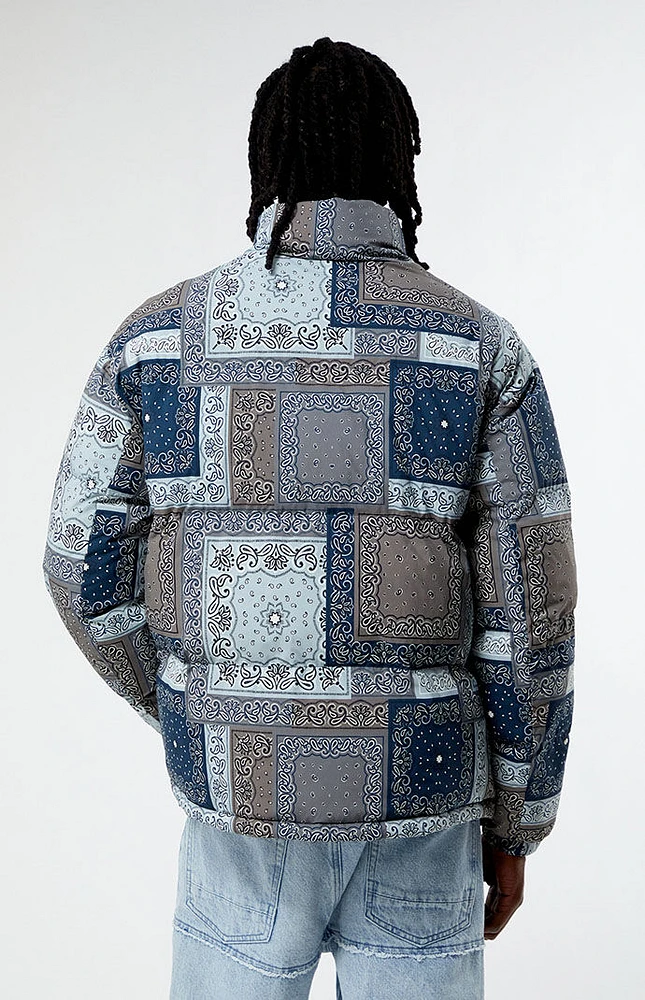 PacSun Patchwork Paisley Puffer Jacket