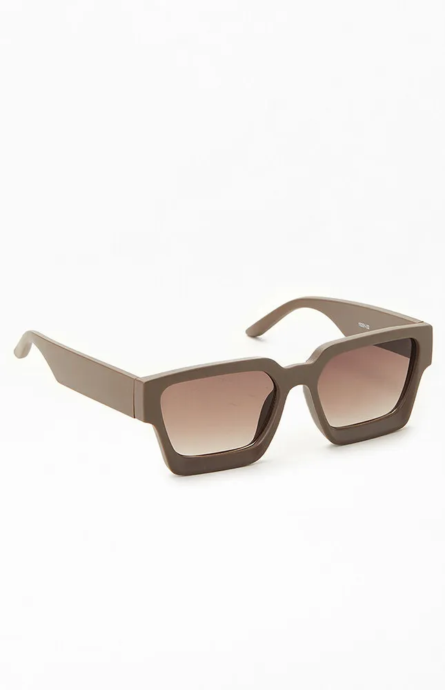 Charcoal Square Frame Sunglasses