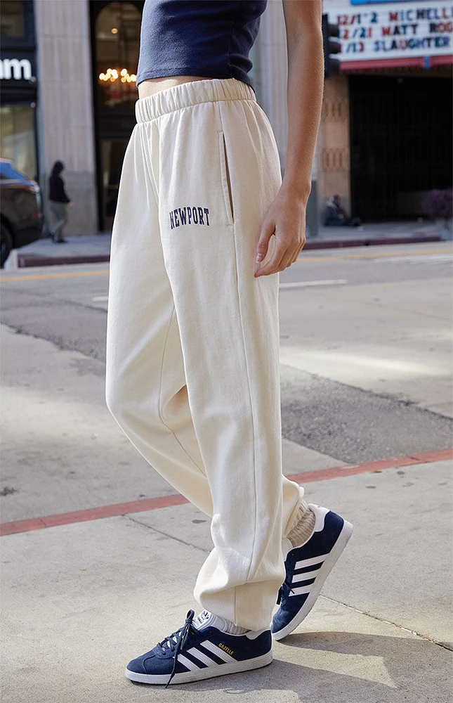 John Galt White Newport Rosa Sweatpants