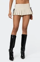 Edikted Margaret Pleated Ribbon Bow Mini Skort