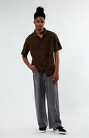 Pacsun Santiago Brown Camp Shirt