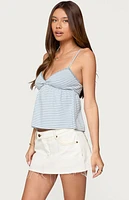 Edikted Orietta Striped Babydoll Top