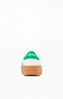 adidas Women's White & Green VL Court Bold Sneakers
