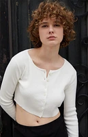 John Galt White Athelia Cardigan