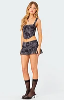 Edikted Nightlife Printed Corset Top